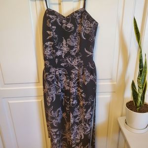 Black and White Jumpsuit with tye waist